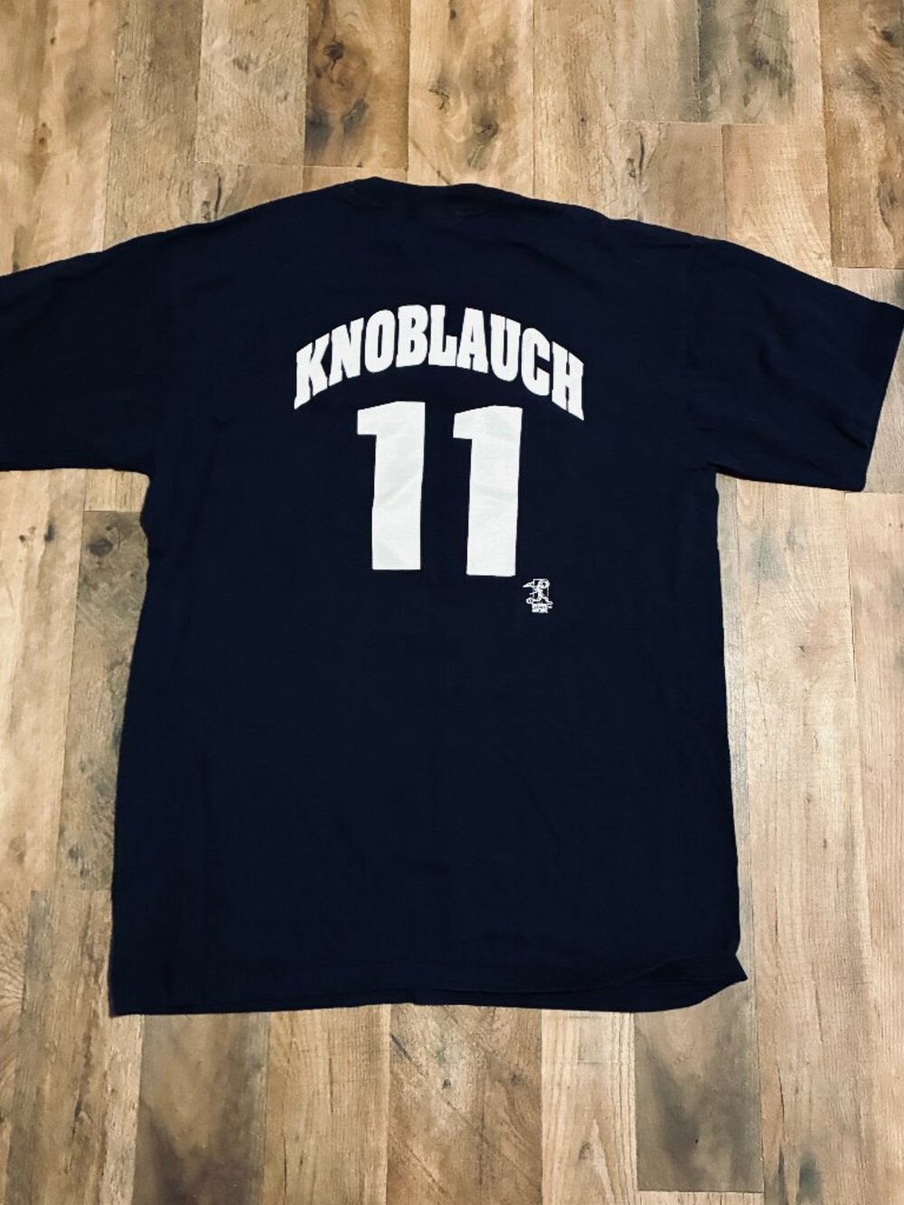 Vintage New York Yankees Chuck Knoblauch #11 T Shirt Men L Navy MLB Baseball